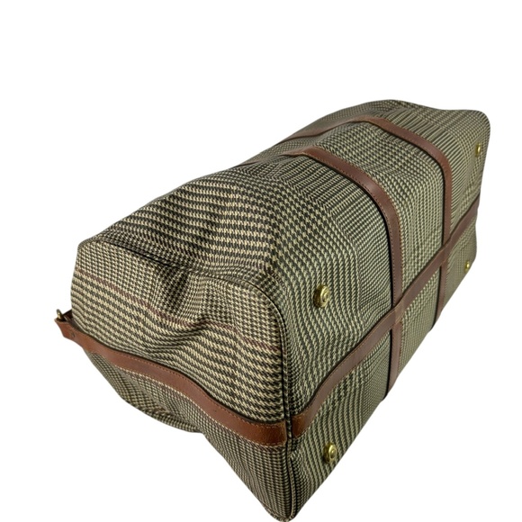 Genuine Vintage POLO RALPH LAUREN Houndstooth Weekender Travel Bag Duffel 90s - Picture 11 of 16